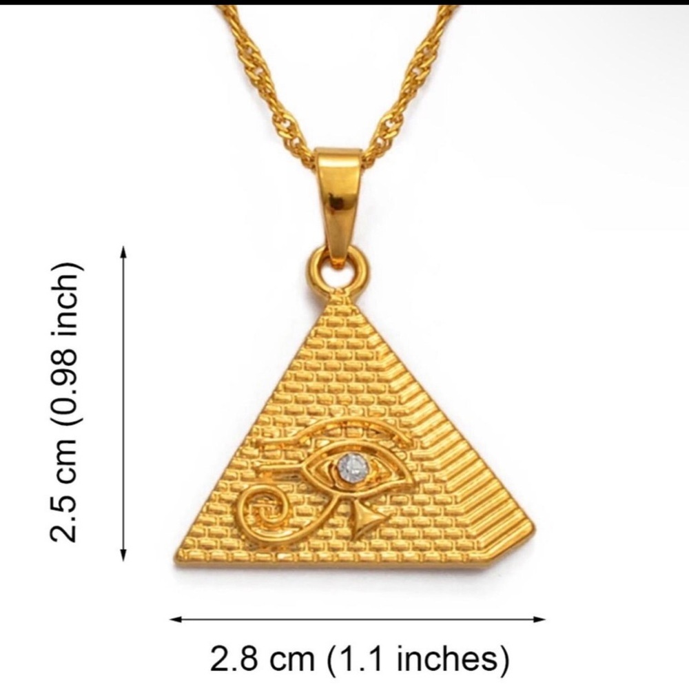 Egyptian pyramid necklace - Picture 2 of 3